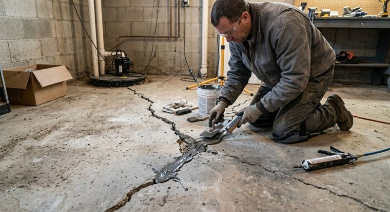 Cracked Basement Floor Repair in Bartow, FL